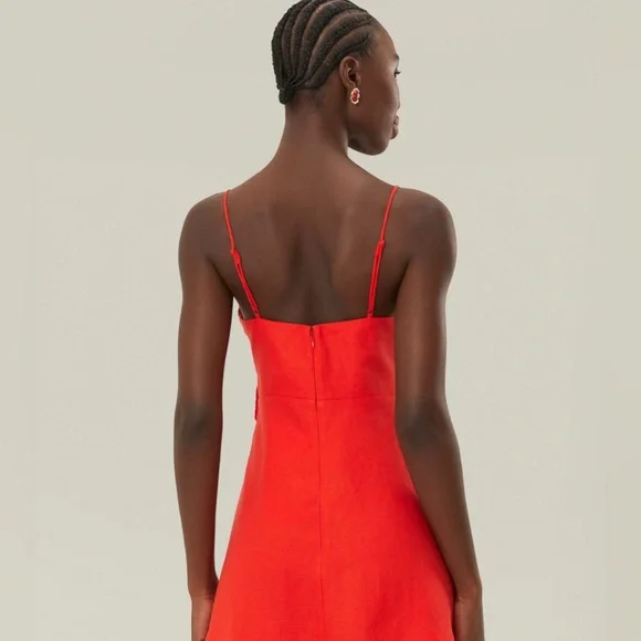 NWT FARMRIO Red 3d Flower Bodice Mini Dress Size XL. - Picture 4 of 9